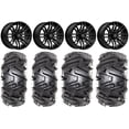 thumbnail image 1 of MSA Black Rogue 14" UTV Wheels 26" Moto MTC Tires Yamaha Viking Wolverine YXZ1000R CFMoto ZForce 950 UForce 1000, 1 of 4