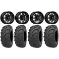 thumbnail image 1 of MSA Black Rogue 14" UTV Wheels 28" Bear Claw EVO Tires Kawasaki Teryx Mule, 1 of 4