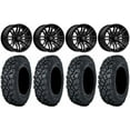 thumbnail image 1 of MSA Black Rogue 14" UTV Wheels 28" Klever X/T Tires Kawasaki Mule Pro FXT, 1 of 4