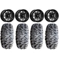 thumbnail image 1 of MSA Black Rogue 14" UTV Wheels 32" MotoClaw Tires Yamaha Viking Wolverine YXZ1000R CFMoto ZForce 950 UForce 1000, 1 of 4