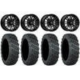 thumbnail image 1 of MSA Black Rogue 14" Wheels 28" Versa Cross V3 Tires Yamaha Viking Wolverine YXZ1000R CFMoto ZForce 950 UForce 1000, 1 of 4