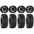 thumbnail image 1 of MSA Black Rogue 15" ATV Wheels 35" XC450 Tires Sportsman RZR Ranger, 1 of 4