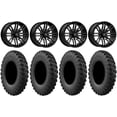 thumbnail image 1 of MSA Black Rogue 16" UTV Wheels 30" MotoRally Tires Kawasaki Teryx Mule, 1 of 4