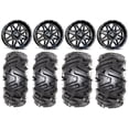 thumbnail image 1 of MSA Black Vibe 14" ATV Wheels 26" Moto MTC Tires Sportsman RZR Ranger, 1 of 4