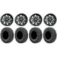 thumbnail image 1 of MSA Black Vibe 14" ATV Wheels 27" MotoRavage Tires Can-Am Commander Maverick Renegade Outlander Defender, 1 of 4