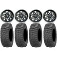 thumbnail image 1 of MSA Black Vibe 14" ATV Wheels 28" Rock-A-Billy Tires Honda Rincon Yamaha Rhino Kawasaki Brute Force Suzuki KingQuad, 1 of 4