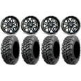 thumbnail image 1 of MSA Black Vibe 14" ATV Wheels 28" Sniper 920 Tires Sportsman RZR Ranger, 1 of 4