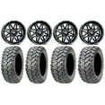 thumbnail image 1 of MSA Black Vibe 14" ATV Wheels 29" Ceros Tires Sportsman RZR Ranger, 1 of 4