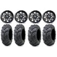 thumbnail image 1 of MSA Black Vibe 14" ATV Wheels 30" Zilla Tires Sportsman RZR Ranger, 1 of 4