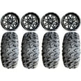 thumbnail image 1 of MSA Black Vibe 14" ATV Wheels 32" MotoClaw Tires Can-Am Commander Maverick Renegade Outlander Defender, 1 of 4