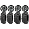 thumbnail image 1 of MSA Black Vibe 14" UTV Wheels 26" Bear Claw EVO Tires Polaris RZR XP 1000 / PRO XP / Ranger XP 900/1000, 1 of 4