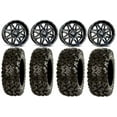 thumbnail image 1 of MSA Black Vibe 14" UTV Wheels 27" Rip Saw Tires Kawasaki Teryx Mule, 1 of 4