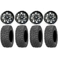 thumbnail image 1 of MSA Black Vibe 14" UTV Wheels 32" Rock-A-Billy Tires Kawasaki Teryx Mule, 1 of 4