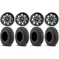 thumbnail image 1 of MSA Black Vibe 16" UTV Wheels 32" MotoVator Tires Can-Am Maverick X3 / Honda Pioneer 1000 / Talon, 1 of 4