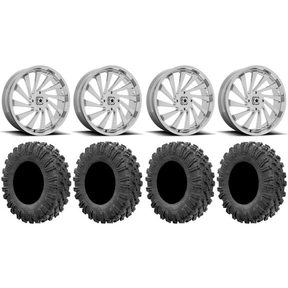 MSA Blade 20" Wheels Chrome 35" MotoRavage Tires Polaris RZR XP 1000 / PRO XP / Ranger XP 900/1000