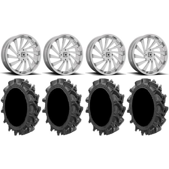 MSA Blade 22" Wheels Chrome 35" MotoHavok Tires Kawasaki Teryx Mule