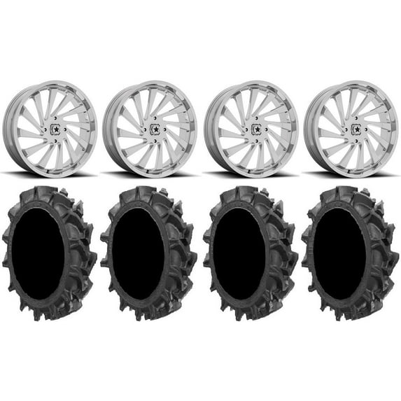 MSA Blade 24" Wheels Chrome 40" MotoHavok Tires Polaris RZR XP 1000 / PRO XP / Ranger XP 900/1000