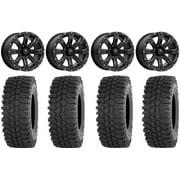 MSA Bounty 14" Wheels Black 28" BDC Tires Honda Rincon Yamaha Rhino Kawasaki Brute Force Suzuki KingQuad