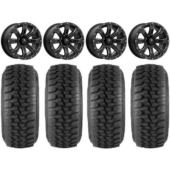 MSA Bounty 14" Wheels Black 30" Desert Series Tires Sportsman RZR Ranger