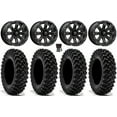 thumbnail image 1 of MSA Bounty 14" Wheels Black 34" Warrior XT Sticky Tires Yamaha Viking Wolverine YXZ1000R, 1 of 4