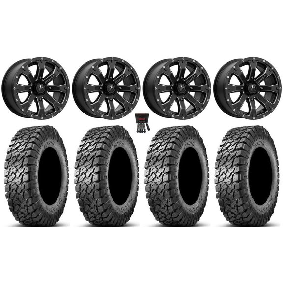 MSA Bounty 15" Wheels Black 32" Predator Tires Sportsman RZR Ranger
