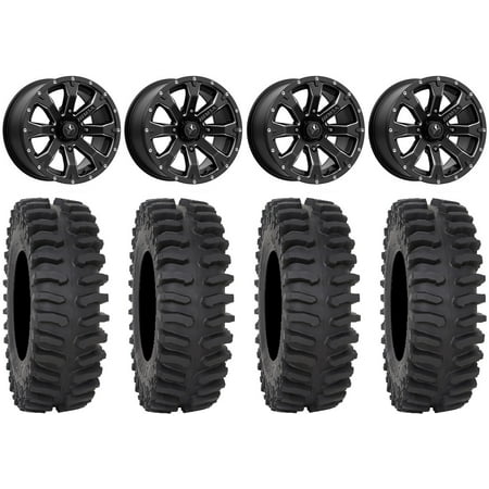 MSA Bounty 15" Wheels Black 32" XT400 Tires Kawasaki Mule Pro FXT