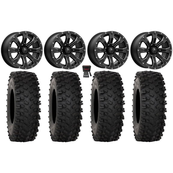 MSA Bounty 15" Wheels Black 33" ATX470 Tires Sportsman RZR Ranger