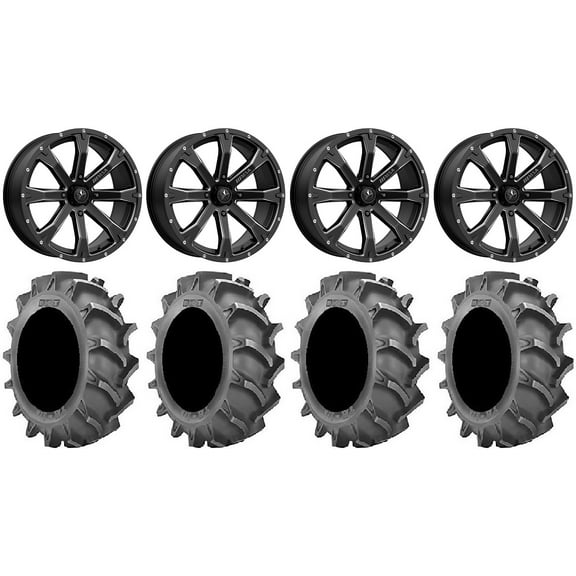 MSA Bounty 18" Wheels Black 35x9.5 (8ply) BKT 171 Tires Polaris RZR XP 1000 / PRO XP / Ranger XP 900/1000