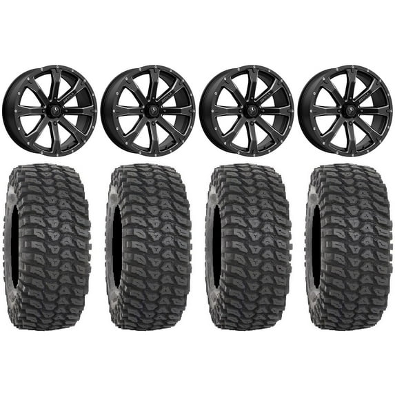 MSA Bounty 18" Wheels Black 36" XCR350 Tires Polaris RZR XP 1000 / PRO XP / Ranger XP 900/1000