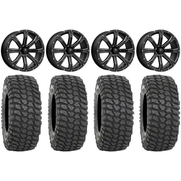 MSA Bounty 18" Wheels Black 36" XCR350 Tires Polaris RZR XP 1000 / PRO XP / Ranger XP 900/1000