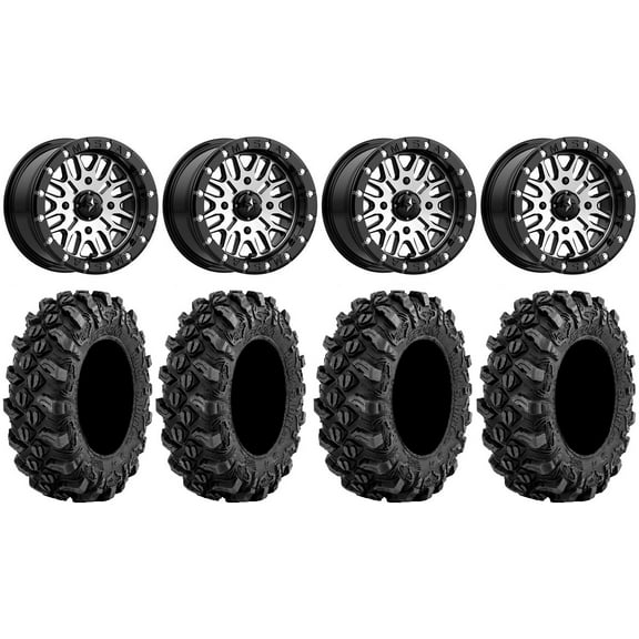MSA Brute Beadlock 14" ATV Wheels 27" Buck Snort Tires Sportsman RZR Ranger
