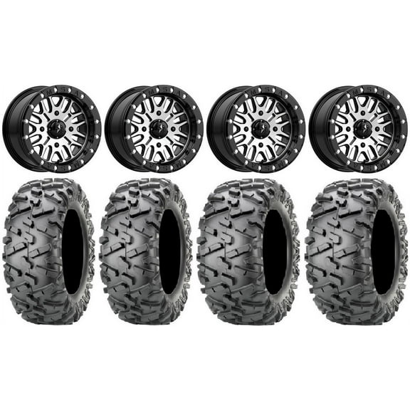 MSA Brute Beadlock 14" UTV Wheels 26" BigHorn 2.0 Tires Kawasaki Mule Pro FXT