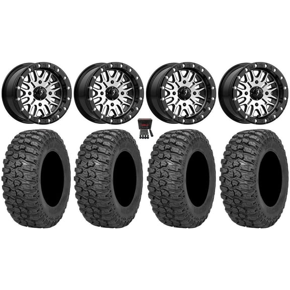 MSA Brute Beadlock 14" Wheels Mh 28" Trail Saw 2.0 Tires Polaris RZR XP 1000 / PRO XP / Ranger XP 900/1000