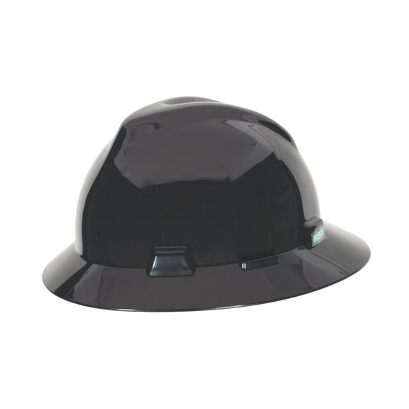 V-Gard Slotted Full-Brim Hat with Fas-Trac III Suspension - Black