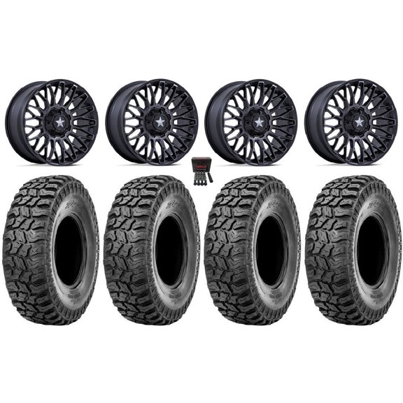 MSA Clubber 14" Wheels Black DDT 27" Ridge Saw 2.0 Tires Sportsman 550 850 1000
