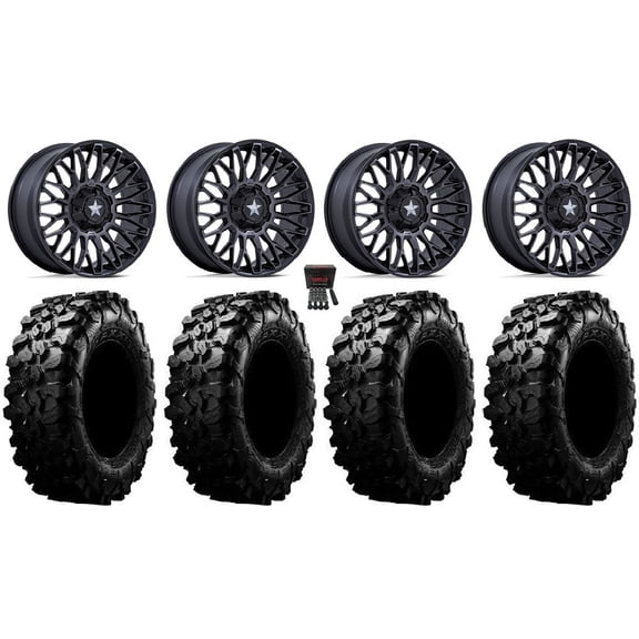 MSA Clubber 15" Wheels Black DDT 32" Carnivore Tires Polaris RZR XP 1000 / PRO XP / Ranger XP 900/1000