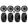 thumbnail image 1 of MSA Clubber 15" Wheels Gloss Black 32" Tricera Tires Polaris RZR Turbo R & Pro R Ranger 1500 Xpedition, 1 of 4