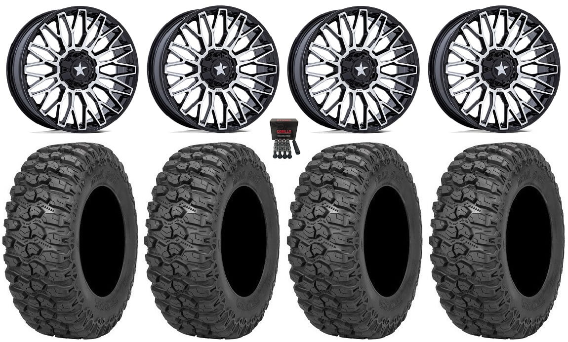 MSA Clubber 15" Wheels Machined 35" Trail Saw 2.0 Tires Polaris RZR XP