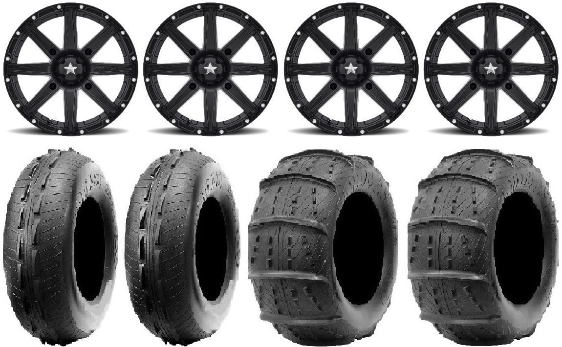 MSA Clutch 14" Wheels Black 28" SandBlast Tires Yamaha Viking Wolverine