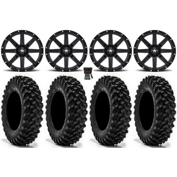 MSA Clutch 14" Wheels Black 32" Warrior XT Tires Yamaha Viking Wolverine YXZ1000R CFMoto ZForce 950 UForce 1000