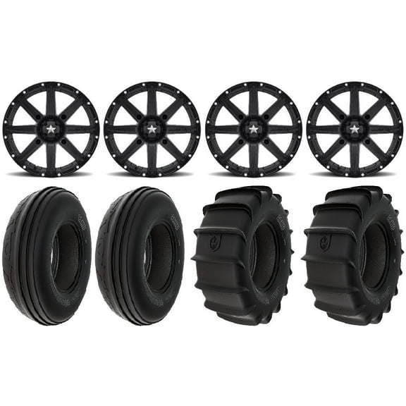 MSA Clutch 15" Wheels Black 30" Sand Tires Polaris RZR XP 1000 / PRO XP / Ranger XP 900/1000