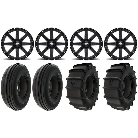 MSA Clutch 15" Wheels Black 32" Sand Tires Can-Am Commander Maverick Renegade Outlander