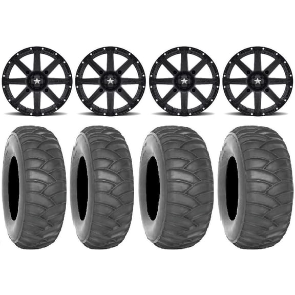 MSA Clutch 15" Wheels Black 33" SS360 Tires Sportsman RZR Ranger