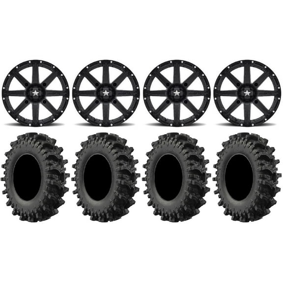 MSA Clutch 16" Wheels Black 30" MotoSlayer Tires Polaris RZR XP 1000 / PRO XP / Ranger XP 900/1000