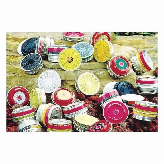 MSA Comfo Respirator Cartridge/Filter, P100, Ammonia/Methylamine/Formaldehyde, 6/PK