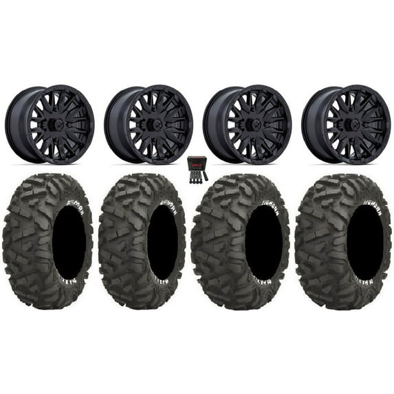 MSA Creed 14" Wheels Black 26" BigHorn Tires Honda Pioneer