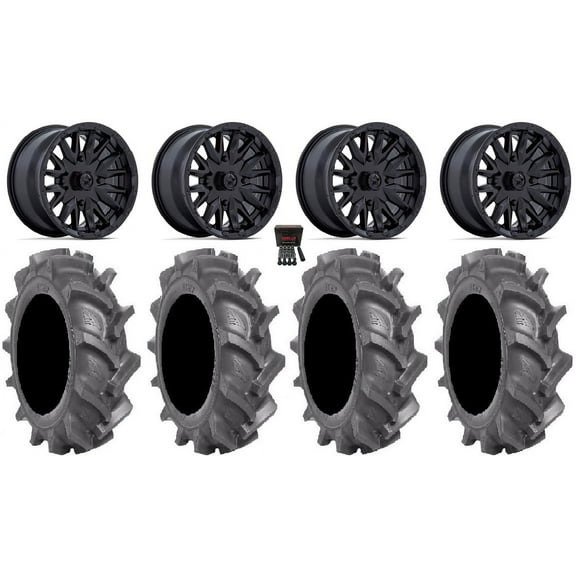 MSA Creed 14" Wheels Black 30" BKT AT 171 Tires Honda Foreman Rancher SRA