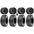 MSA Creed 14" Wheels Black 32" Rampage Tires Polaris RZR XP 1000 / PRO