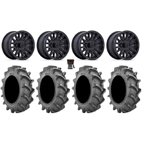 MSA Creed 24" Wheels Black 40x8.3 BKT 171 Tires Sportsman RZR Ranger