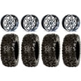 thumbnail image 1 of MSA Dark Tint Vibe 14" ATV Wheels 30" Rip Saw Tires Can-Am Commander Maverick Renegade Outlander Defender, 1 of 4